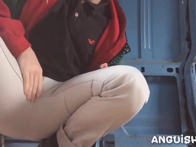 Public jacking in back of work van - anguish gush