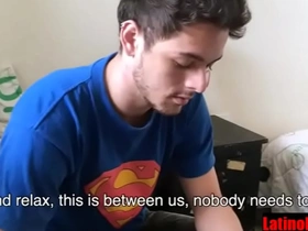 Rugged straight latino sucks his first man cock- latinohunt.com