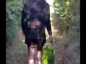 Bisexual crossdresser takes his first public walk dressed up like a girl and when he saw someone coming he was going to walk right past them but ended up running off instead vote me down i will keep uploading it