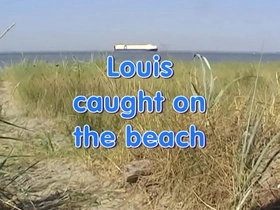 Louis is caught on the beach
