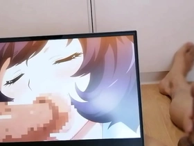 Straight gay masturbates to anime porn with POV cam shot