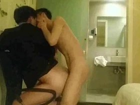 Steamy gay scene with a hot Asian twink from China.