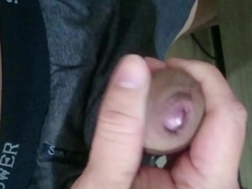 Young Taiwanese boy with foreskin masturbation