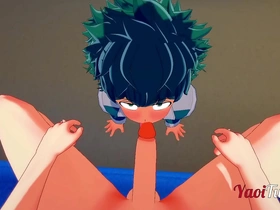 Boku no hero academia yaoi - midoriya izuku (deku) and uzumaki having sex in the underground blowjob, bareback creampie 1-2 .