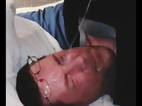 Big self facial cum splatter